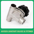 Sanitary membrane valve T-type clamp and weld